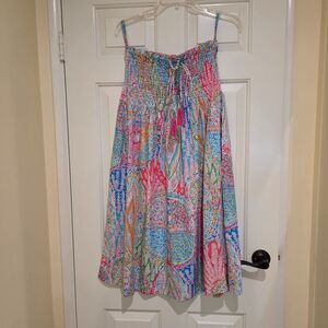 Gretchen Scott Pink Circle of Love Print Haight Ashbury Dress Skirt Convertible